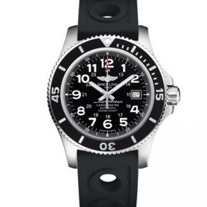 ساعة إن فاكتوري بريتلينغ A17392D Super Ocean II Series ذات الوجه الأسود للرجال.