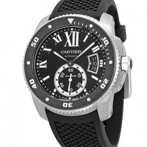 Cartier Caliber Series W7100056 Diving Watch Silicone Band Band Mechanical Men's Watch