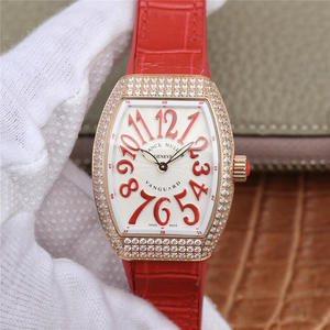 ABF Muller Franck Muller V32 Series Ladies Watch Red Silicone Strap Quartz Movement