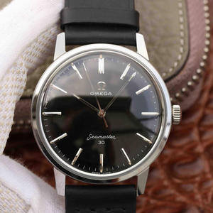 UT Omega vintage Seamaster 30 series men's mechanical belt watch black face original one to one replica