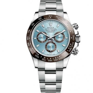 Jf Factory Rolex Cosmic Timepiece Daytona 116506-78596 V6s Version Ice Blue Surface Ceramic Ring ، 4130 Automatic