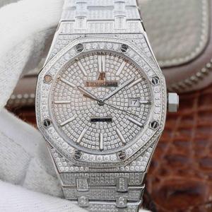Audemars Piguet Royal Oak Series 15400.OR Starry Diamond Watch Mænds Mekanisk Watch 18k Gold Edition