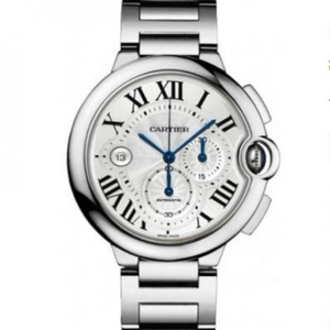 ZF Factory Cartier Blå Ballon W6920031 Multi-Funktion Kronograf Mænds Steel Band Mekanisk Watch [Wonderful Detaljer]