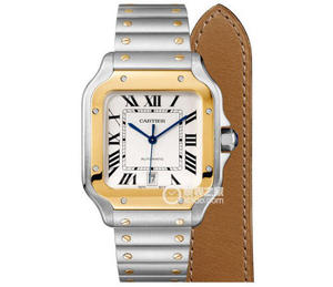 BV Cartier's nye Santos (kvinders medium størrelse) Sag: 316 materiale dial 18k rosa guld ur BV Cartier's nye Santos (kvinders medium størrelse) Sag: 316 materiale dial 18k rosa guld ur