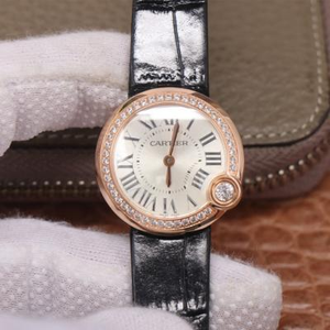 Cartier Ballon Blanc de Cartier Series 30mm Ladies Watch Quartz Movement Bælte Watch