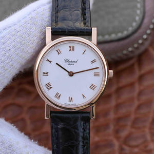MG Chopard CLASSIC serien 127387-5001 damer rosa guld version kvarts bevægelse damer ur (kan udstyres med sorte og brune bælter)