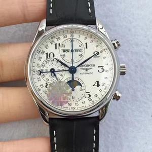 JF Boutique LG Longines Master's Otte-Hånd Moon Phase 7751 Movement Full Function Den bedste super replika på markedet