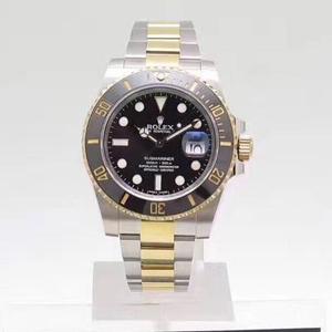 JF fabrikken nye produkt Rolex SUB PVD guld sort vand spøgelse mellem guld serie automatisk mekanisk bevægelse mænds ur