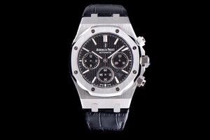 JH Opgraderet AP Royal Oak Series AISA7750 Automatisk Kronograf Movement Belt Watch Mænds Watch