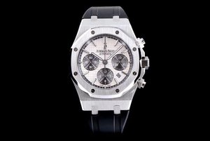 JH Opgraderet AP Royal Oak Series AISA7750 Automatisk Kronograf Movement Belt Watch Mænds Watch