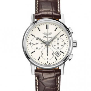 Ny Longines Classic Retro L2.733.4.72.2-serien Mænds Automatisk Mekanisk Watch White Face