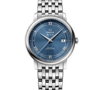 GP Factory Omega New De Ville Series Steel Band Mænds Mekaniske Watch Blue Surface seneste opgraderede version