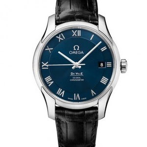 V6 Factory Omega Diefly 431.13.41.21.03.001 Mænds Blue Face Mekanisk Watch v7 Edition