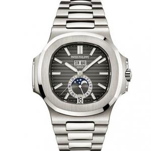 PF Patek Philippe Nautilus 5726/1A-014 Blue Plate Moon Phase Steel Band Mekanisk Mænds Watch