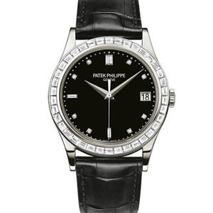 Patek Philippe nye Calatrava serie 5298P mænds mekaniske diamant ur sort ansigtBreguet napolitanske damer ur, høj kvalitet damer mekanisk ur