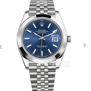 en-til-en-replika Rolex Datejust-serie 126334 mænds mekaniske ur blå overflade.