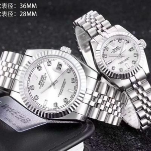 Ny Rolex Datejust Serie Couple ure Super vandtæt mandlige og kvindelige mekaniske par ure (enhedspris)
