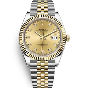 Rolex Datejust II serie 126333 guld-dækket version, ren 18k guld-dækket, guld-dækket tykkelse 15 mikron, rem guld vægt 1,85 gram, ring guld vægt
