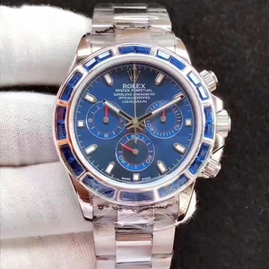 Rolex Cosmograph Daytona-serie 116505-0002 blå ansigt, mænds automatiske mekaniske ur.