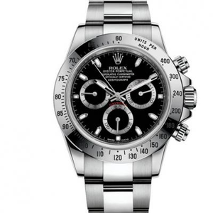 Rolex v6s 116520-78590 sort skive cosmograph Daytona mekanisk mænds ur.