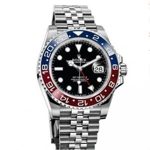 GM Rolex 126710BLRO-0001 Koksring GMT Master ll herres mekaniske ur.