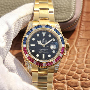 OW Rolex SUB Submariner Back Diamond Tilpasset Edition Automatisk Winding Movement Mænds Watch 40mm