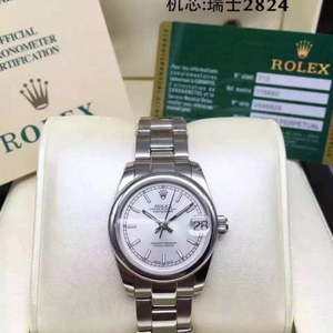 En til en replika Rolex Datejust Automatisk Lady's Mekanisk Watch rustfrit stål sag