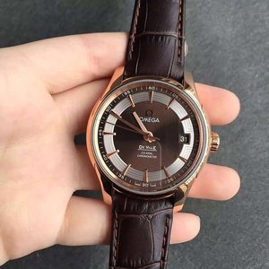 V6 Factory Omega Butterfly Series Rose Gold Coffee Face Mænds Mekanisk Watch
