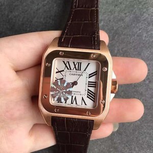 Ny Cartier Blå Ballon Lille Stone Face Gold Strap v6 Produceret