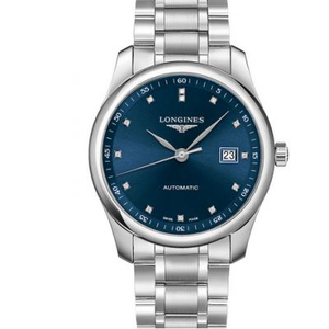 V9 Factory Watch Longines Master Series L2.793.4.97.6 Trehåndskalender blå overflade