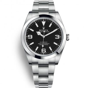 N Factory Rolex Explorer I Series 214270 Black Plate Mænds Mekanisk Watch