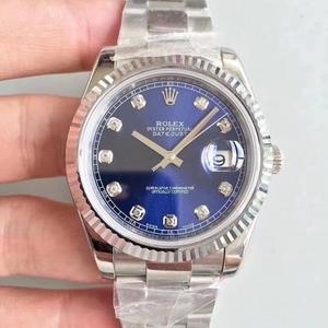 N Factory Rolex Datejust 41MM Ny udgave Foldespænde Blue Diamond Mænds mekaniske ur.