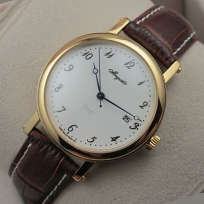 Breguet Breguet Men's Watch 18K Gold Automatic Mechanical Transparent Leather Strap Men's Watch Digital Scale Swiss Movement - Klik på billedet for at lukke