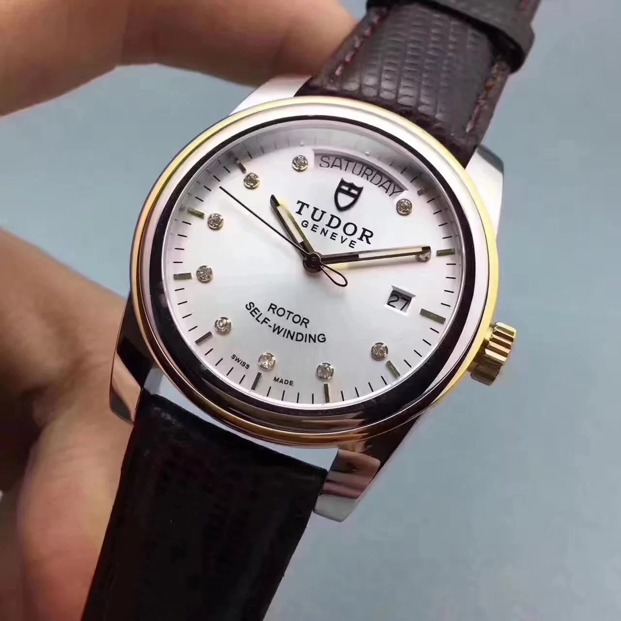 Boutique Tudor Tudor Junjue Series Mænds Mekanisk Watch 18k Gold Belt - Klik på billedet for at lukke