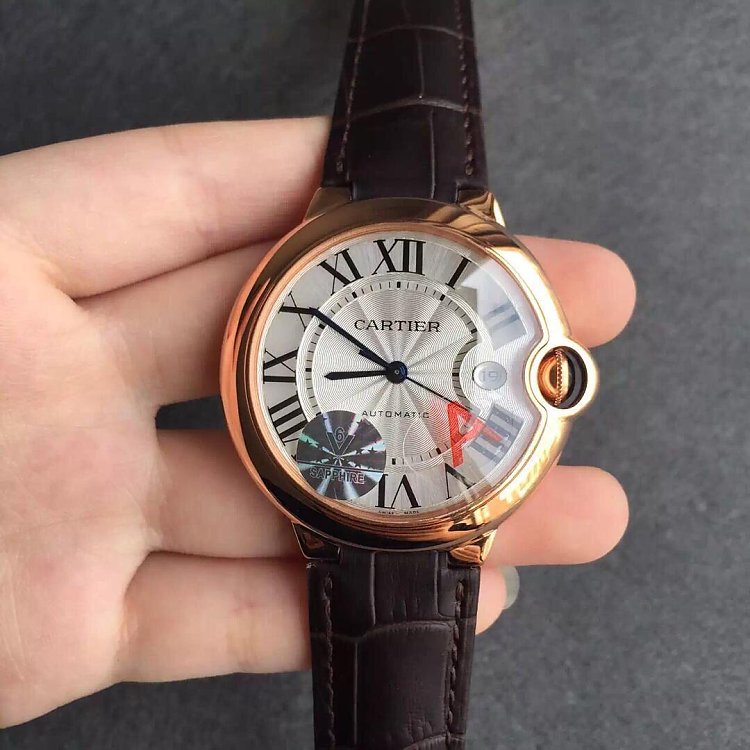 V6 fabrikken replika Cartier Santos kronograf mekaniske mænds ur - Klik på billedet for at lukke