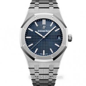 OM Audemars Piguet Royal Oak Serie 15500ST blaue Platte Herren StahlBand automatische mechanische Uhr