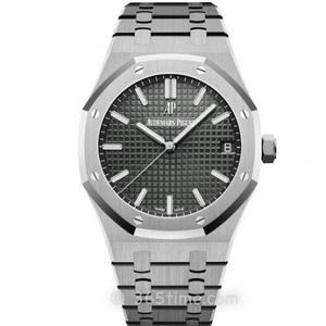 OM Audemars Piguet Royal Oak Serie 15500ST grau Platte Herren Stahl Band automatische mechanische Uhr