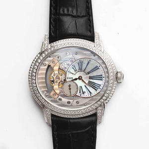 V9 Audemars Piguet Millennium Serie 15350 Weißgold Diamant HerrenuhrPatek Philippe Komplikationsserie importiert Bewegung Modifikation Herren mechanische Uhr