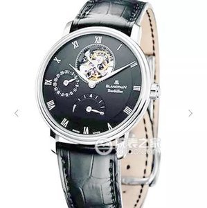 JB Factory Blancpain Classic Series 6025-1542-55 schwarzgesichtige echte Tourbillon Herrenuhr, Upgrade 1: das Uhrwerk ist mehr mit Waschen ausgestattet, und
