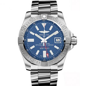 Breitling Avenger Serie A3239011 / C872 / 170A GMT World Time Steel Band Herrenuhr mit vier Zeigern.