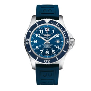 N Werkseitig nachgedruckte Breitling A17392D8 Super Ocean II Serie Herren Mechanische Uhr Blaue Oberfläche