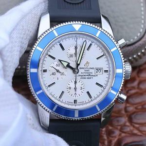 OM Factory Breitling Super Ocean Series Herren mechanische Chronograph Uhr weißes Klebeband