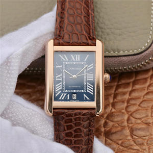 Cartier Tank Serie W5200027 Uhr Uhr Größe 31x41mm Herrengürtel mechanische Uhr