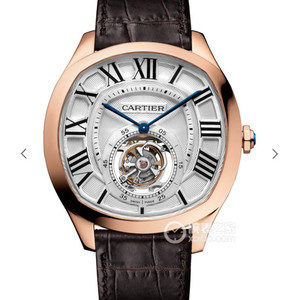 Cartier blau Ballon Plume echte Tourbillon Serie Herren Manuelle Top echte Schwungrad-Maschinen