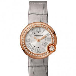 Cartier BALLON BLANC DE CARTIER Serie Uhr Quarz Diamant Damenuhr WJBL0008