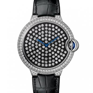 Cartier blau Ballon "Tanzen" High Jewelry Uhr Quarz schwarz Gesicht 36mm Männer und Frauen können Gypsophila Sterne und Diamanten tragen