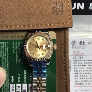 Taiwan Evergreen Damen 28mm Datejust Ring Krone, Stahlband (Medium Gold Teil) sind alle mit 18K Gold automatische mechanische Uhrwerk bedeckt