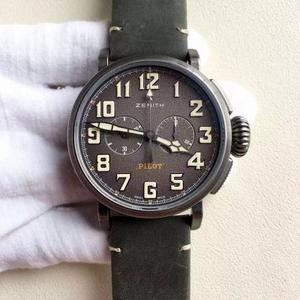 KW Fabrik neueste Meisterwerk Zenith Pilot Serie Ton-Up Retro Style Herren Uhr automatische mechanische Uhr