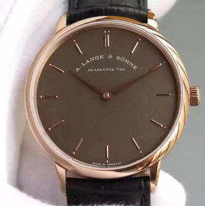 MKS Langsachsen Ultra-dünne Serie Herren automatische mechanische Uhr Rose Gold grau Platte