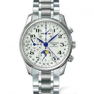 Eins-zu-Eins-Replik Longines Master Moon Phase Achtzeiger L2.673.4.78.6 Automatische mechanische Herrenuhr Ewiger Kalender. Eins-zu-Eins-Replik Longines Master Moon Phase Achtzeiger L2.673.4.78.6 Automatische mechanische Herrenuhr Ewiger Kalender.